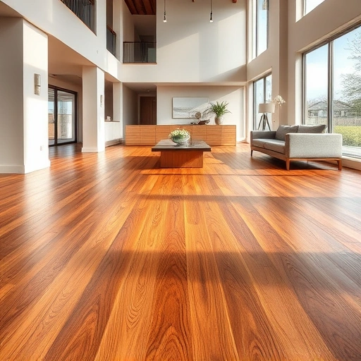 Stunning hardwood flooring installation in a modern Round Rock interior with natural light and elegant decor.