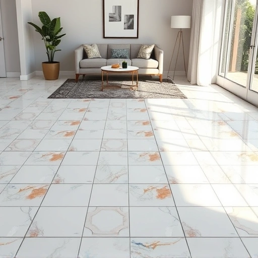 Pristine tiled floor repair in Round Rock with vibrant colors, clean grout, and stylish minimalistic decor.