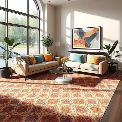 Perfect carpet installation in a bright Austin living room with modern furniture, artwork, and greenery accents.