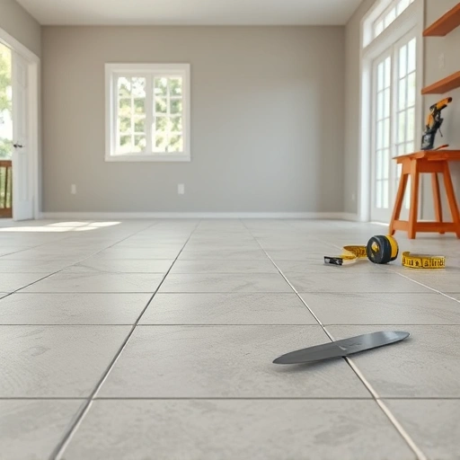 Cement board installation ready for tiling in a modern interior, showcasing quality craftsmanship and neat tools.