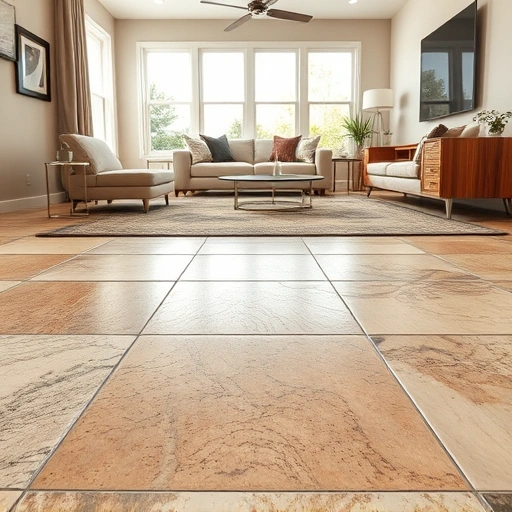 Completed tile repair in Round Rock featuring colorful patterns and crisp grout lines in a modern living room setting.
