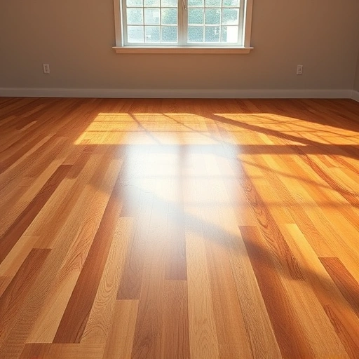 Polished hardwood flooring in Pflugerville TX, showcasing elegant grain patterns and ambient lighting for a sophisticated look.