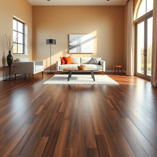 Spacious living room in Jonestown TX featuring dark hardwood flooring, neutral walls, and modern decor.