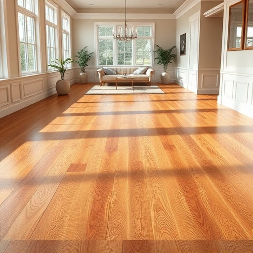 Stunning hardwood flooring installation in a spacious Jonestown room with natural light and elegant decor.