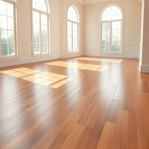 Spacious room with natural light highlighting a beautifully finished hardwood floor and soft neutral walls.