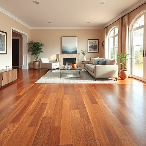 Spacious living room in West Lake Hills TX with polished hardwood floors and elegant furnishings, creating a refined atmosphere.