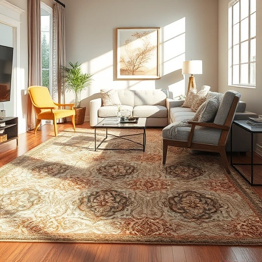 Luxurious carpet installation in a spacious living room in Jollyville TX with modern furnishings and elegant decor.