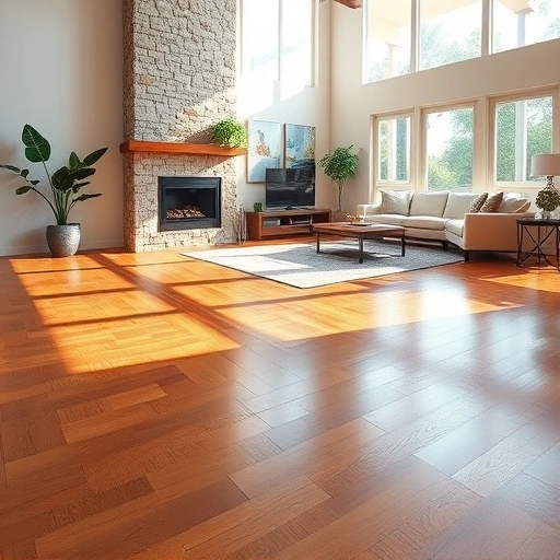 Spacious living room in The Hills, TX with elegant hardwood floors, modern fireplace, and tasteful decor.