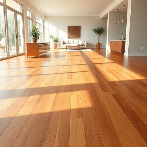 spacious room with polished hardwood flooring in Round Rock sunlight illuminates rich wood grain and elegant decor