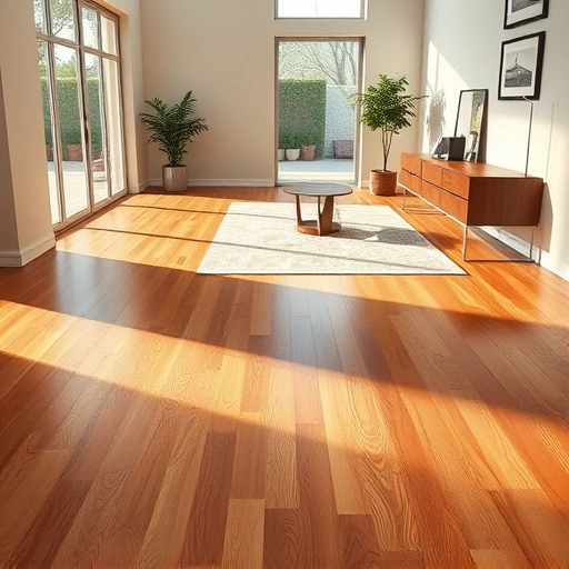 Elegant hardwood flooring installation in Leander with warm tones, polished finish, and minimalist decor.