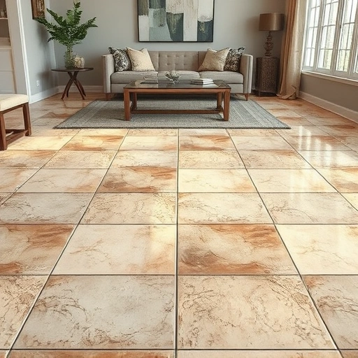Perfectly installed tile floor in Round Rock featuring earth-toned ceramic tiles and elegant patterns in a modern room.