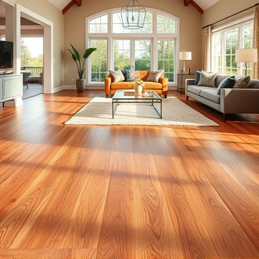 Perfectly installed hardwood flooring in a spacious West Lake Hills living room with elegant decor and natural light.