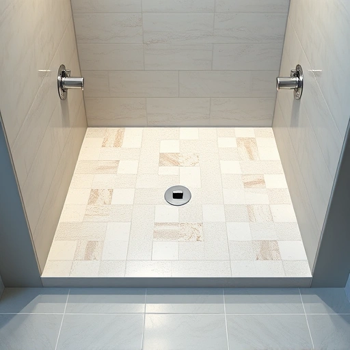 Completed shower pan installation in Round Rock with sleek fixtures and meticulous tile detailing in a clean bathroom.