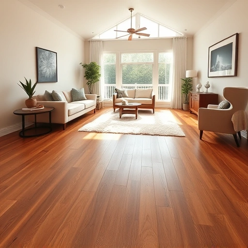 Spacious living room with polished hardwood flooring, stylish decor, and natural light creating an inviting atmosphere.