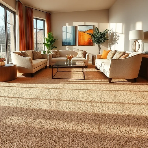 Luxurious living room carpet installation in Point Venture TX with elegant furnishings and natural light.