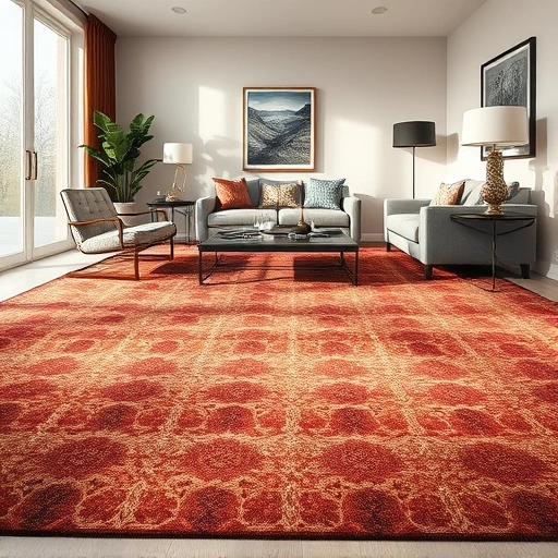 Completed carpet installation in Point Venture TX featuring rich colors, intricate patterns, and elegant modern decor.