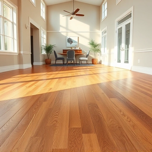 Spacious room in Coupland TX featuring gleaming hardwood floors, elegant baseboards, and stylish decor in natural light.