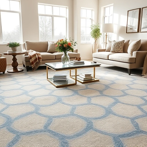Luxurious carpet installation in Round Rock TX, showcasing plush textures and elegant decor in a bright living room.