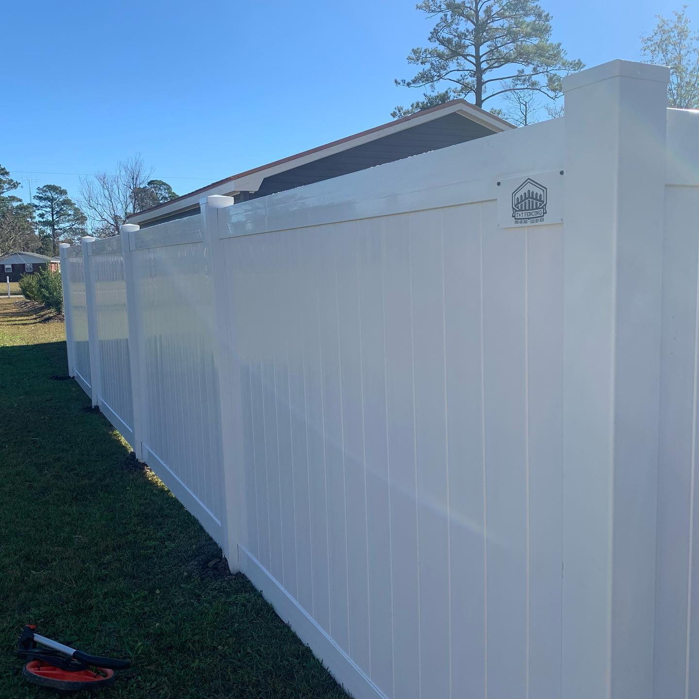 Completed T&T fence project in Wilmington, NC
