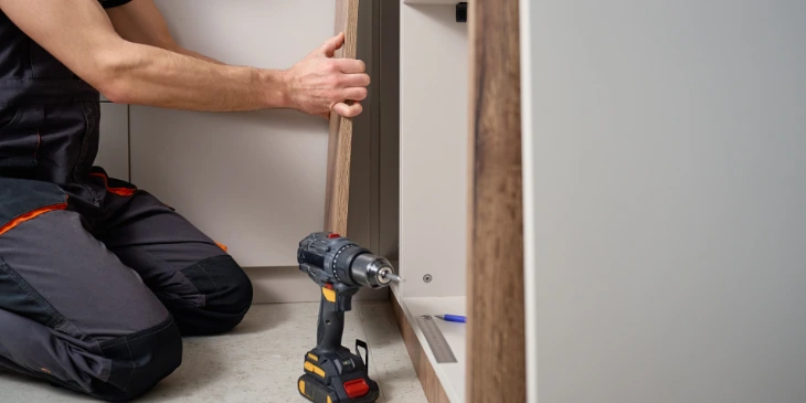 An appliance being installed by a Gas Safe registered professional