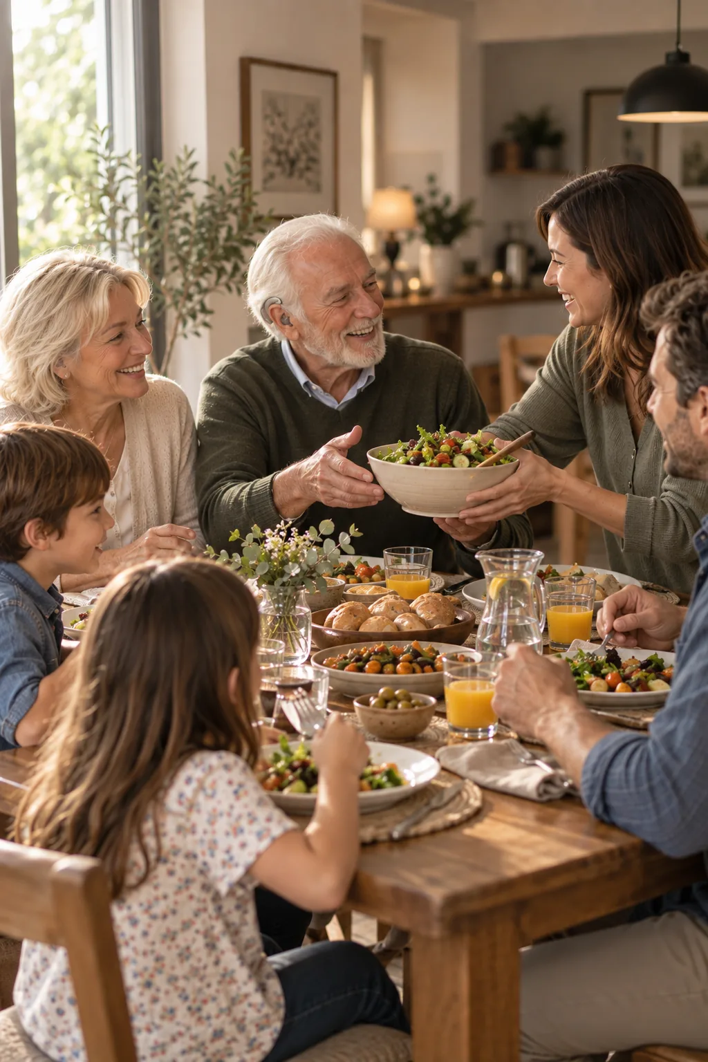 Family enjoying quality time together at home
