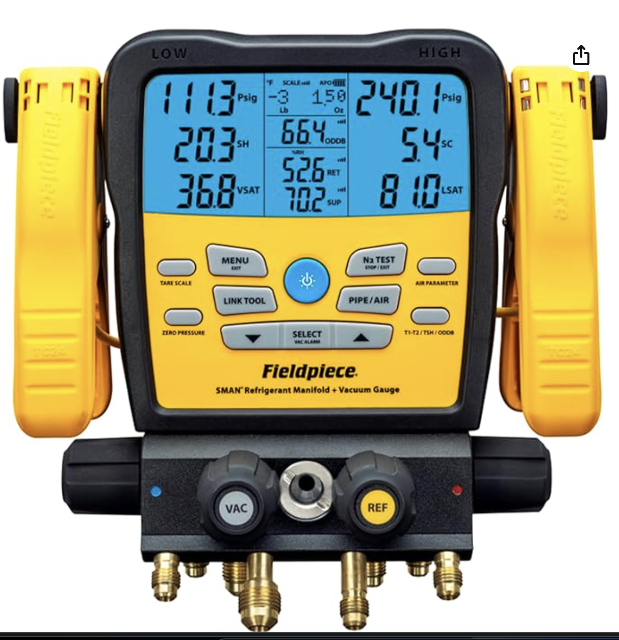 Fieldpiece SMAN Refrigerant Manifold Digital Gauge Set