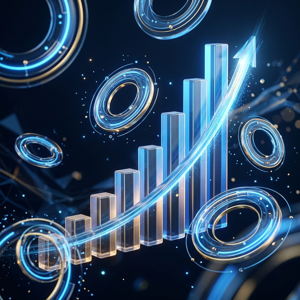 Graphique de croissance illustrant un développement des affaires durable