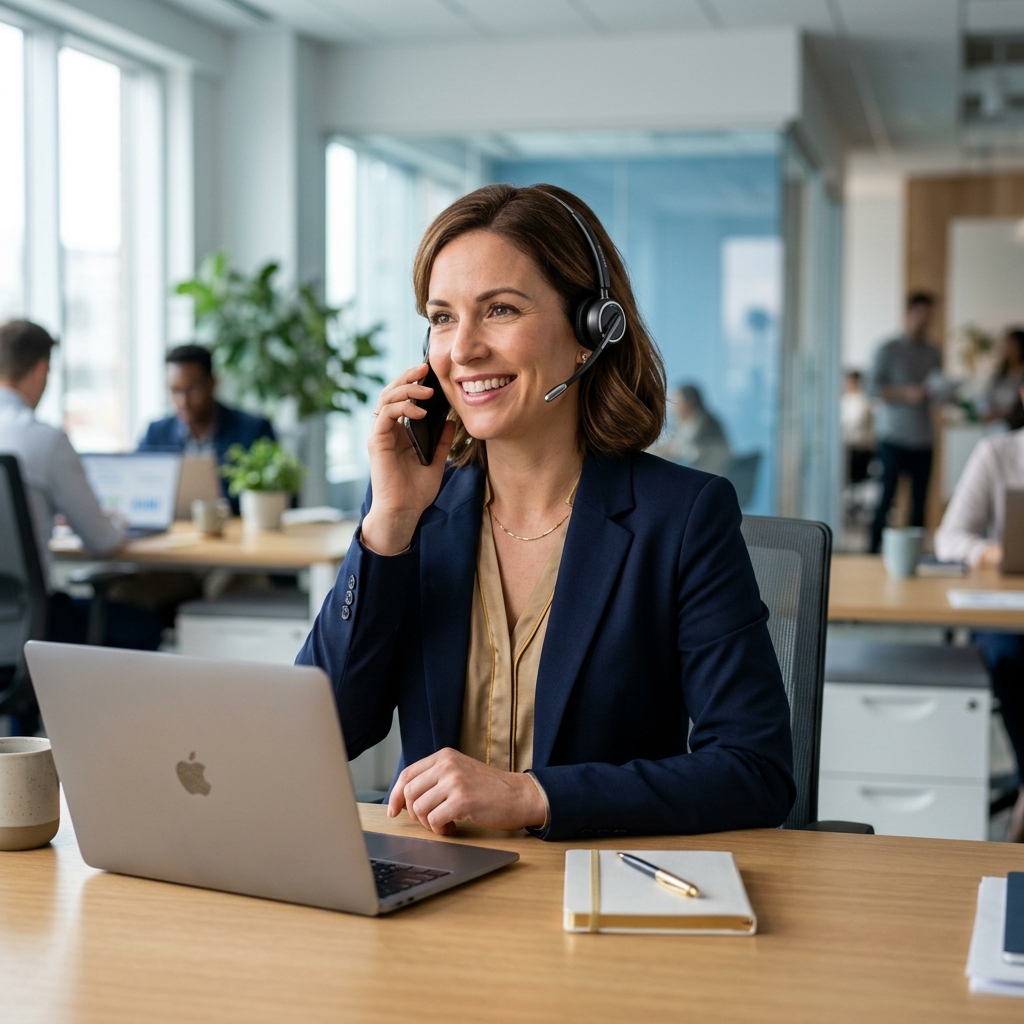 Professionnelle du développement des affaires en appel de prospection B2B au Québec
