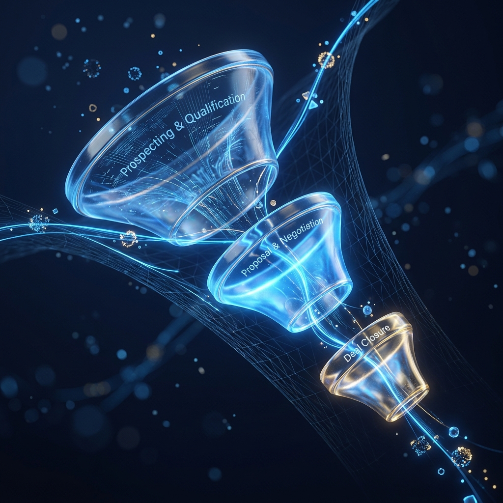 Visualisation des trois piliers d'un pipeline commercial performant