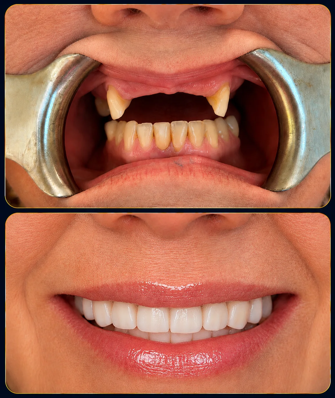 Before and After dental implants result 3