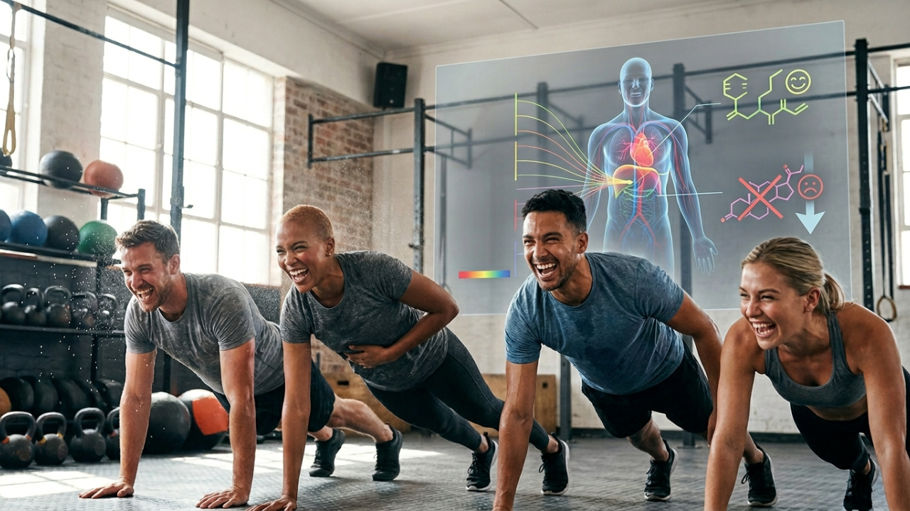 The Science Behind Why Laughter and Sweat Are a Perfect Team