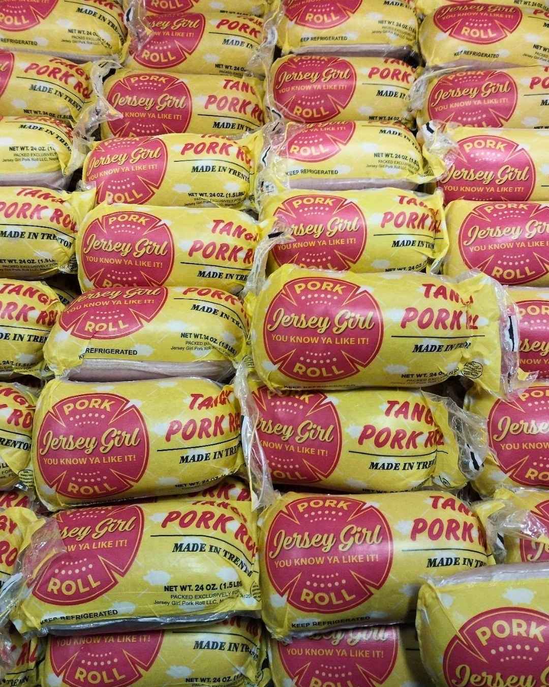 Pork roll on griddle