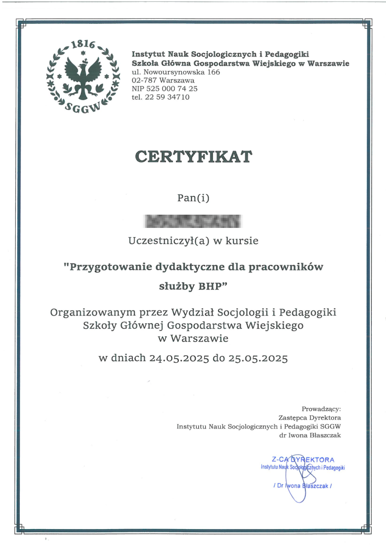 Certyfikat 4