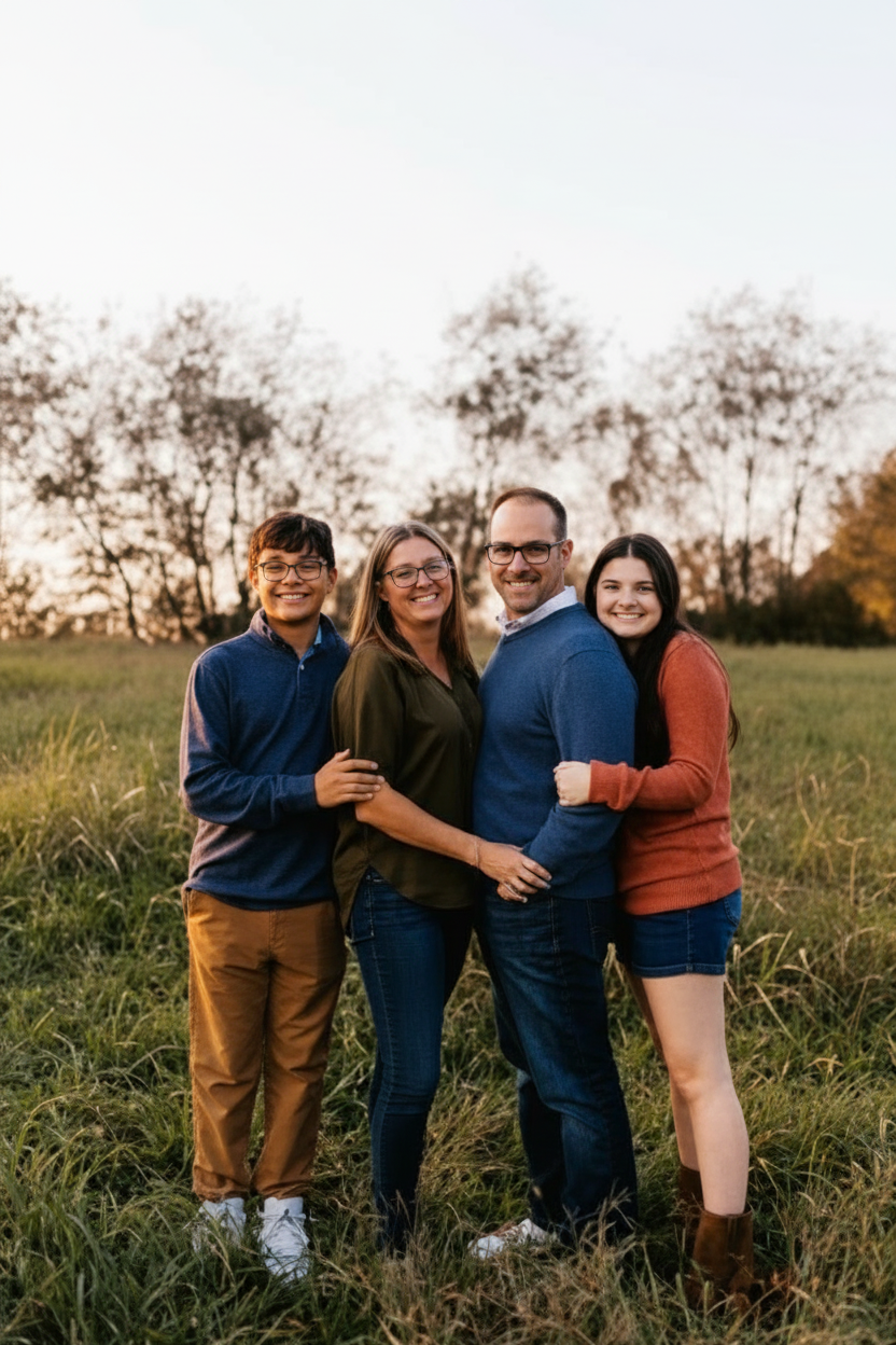 Stephen Davis with family