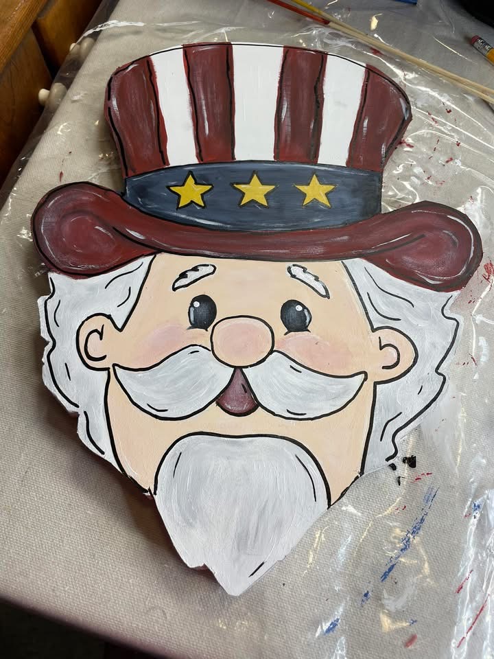ArtGirls member patriotic Uncle Sam door hanger