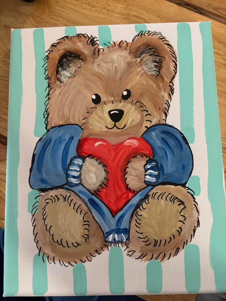 teddy bear painting