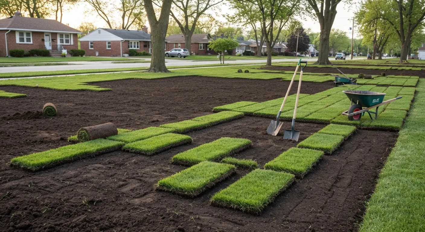 Landscape installation in Plainfield