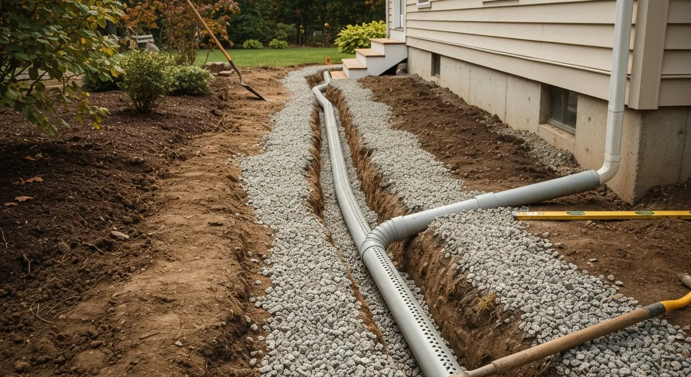 Drainage work in progress