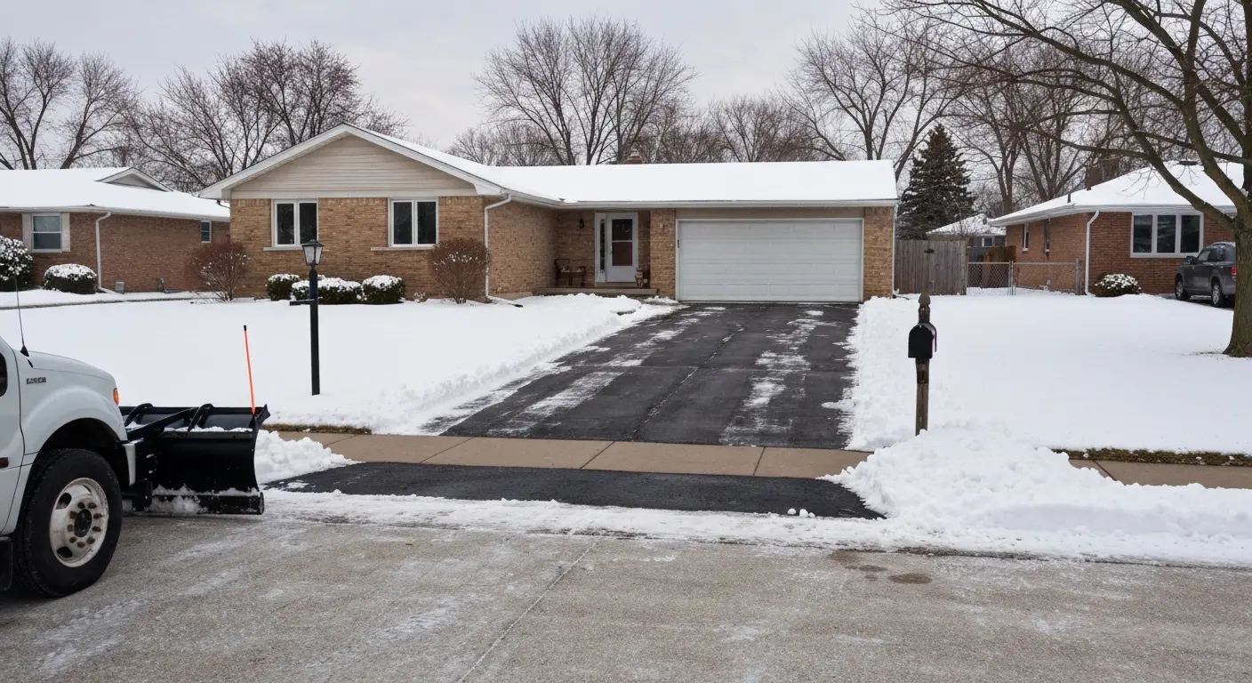 Residential snow plowing