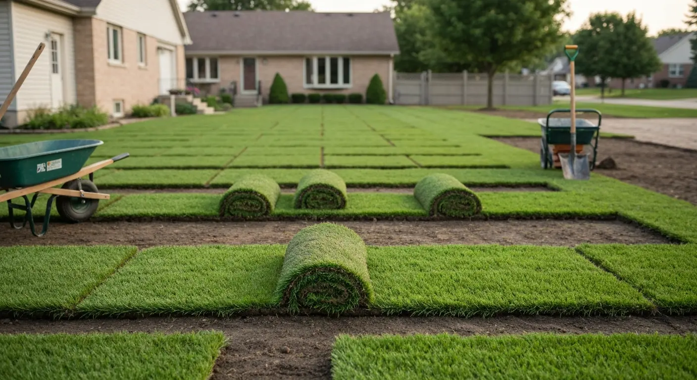 Sod installation project