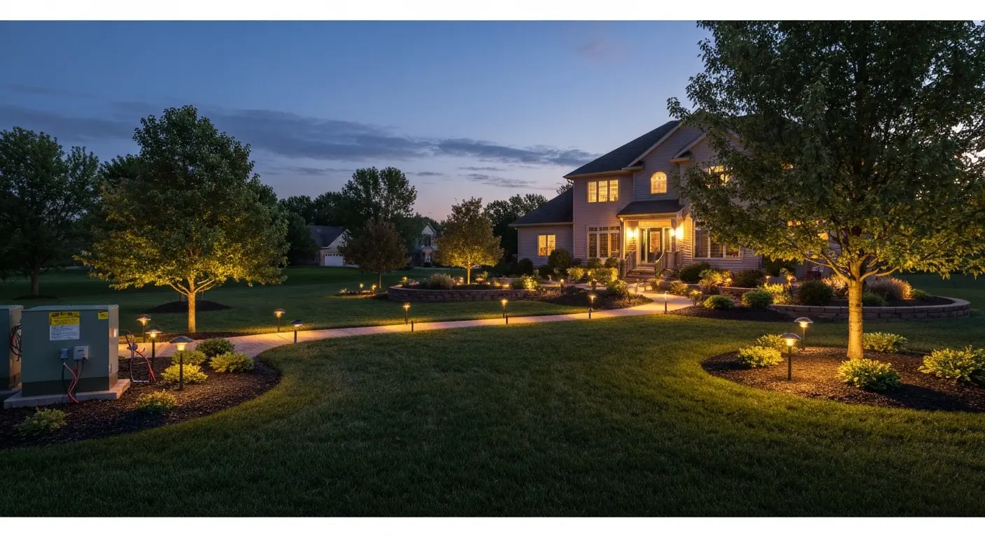 Landscape lighting installation