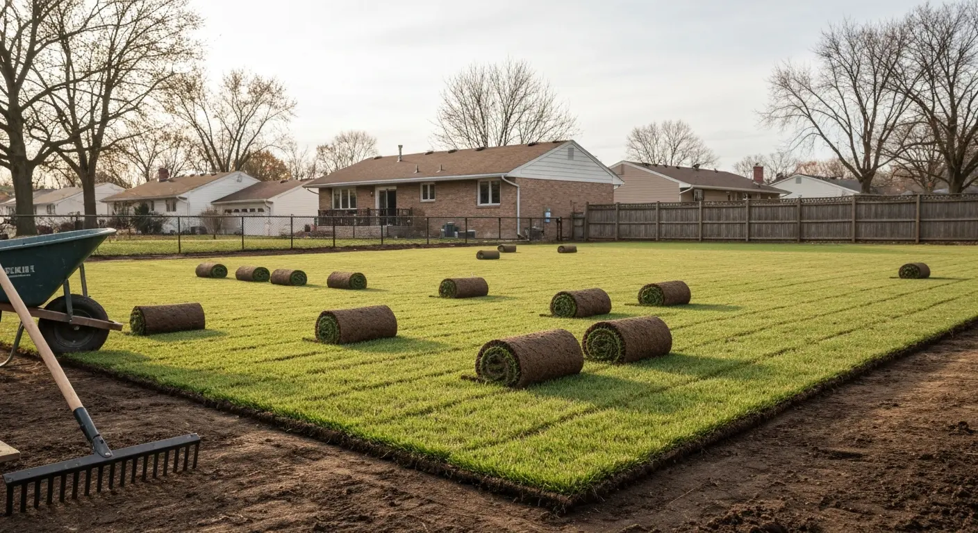 Sod installation project
