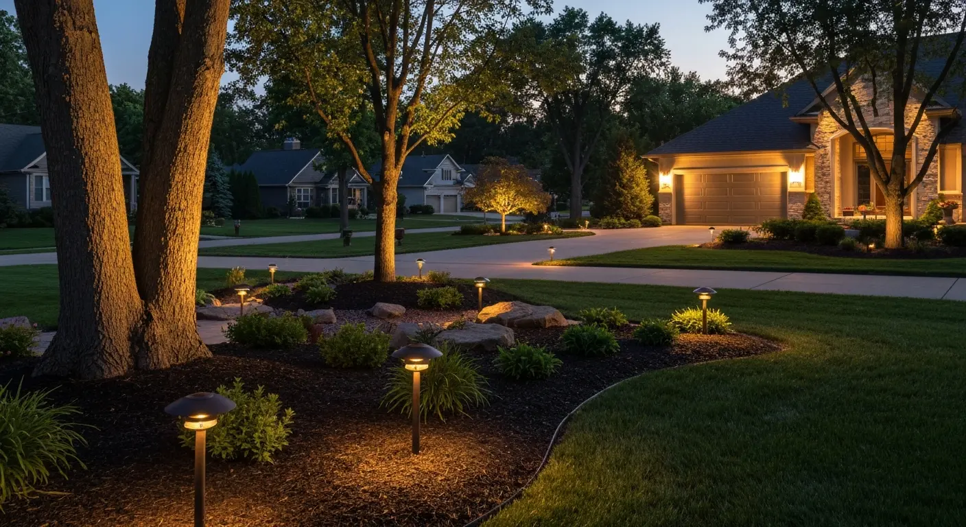Landscape lighting installation