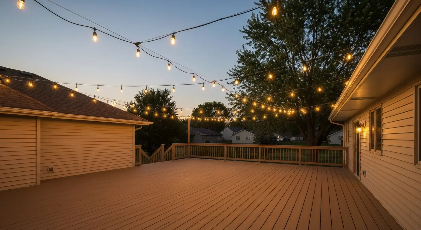 Patio lighting on deck