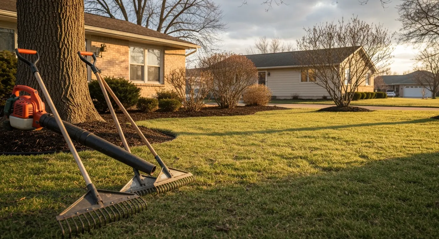 Spring cleanup work in Minooka