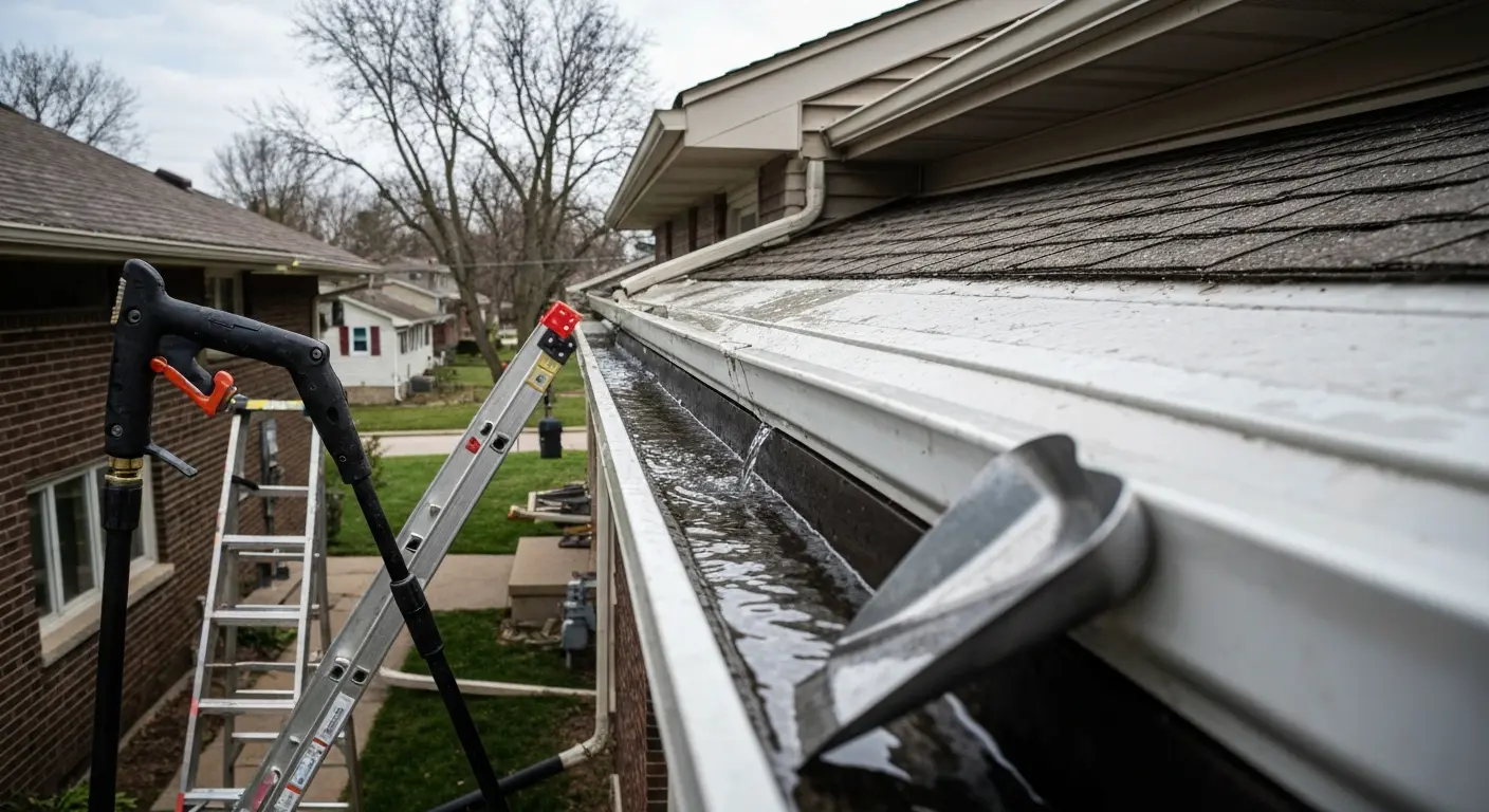 Gutter cleaning service in Minooka