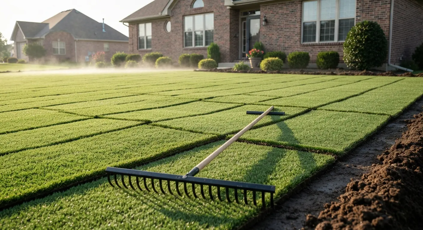 Residential sod installation