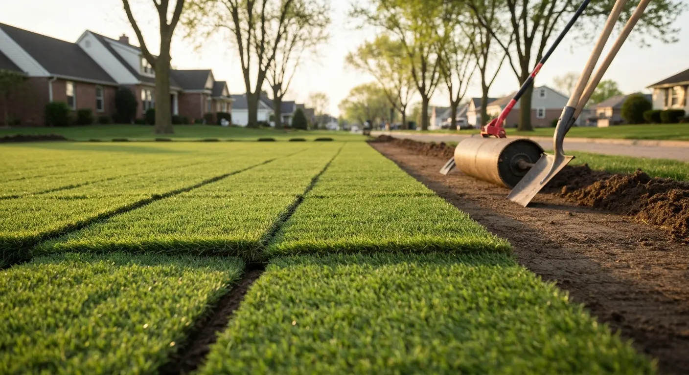 Sod installation project