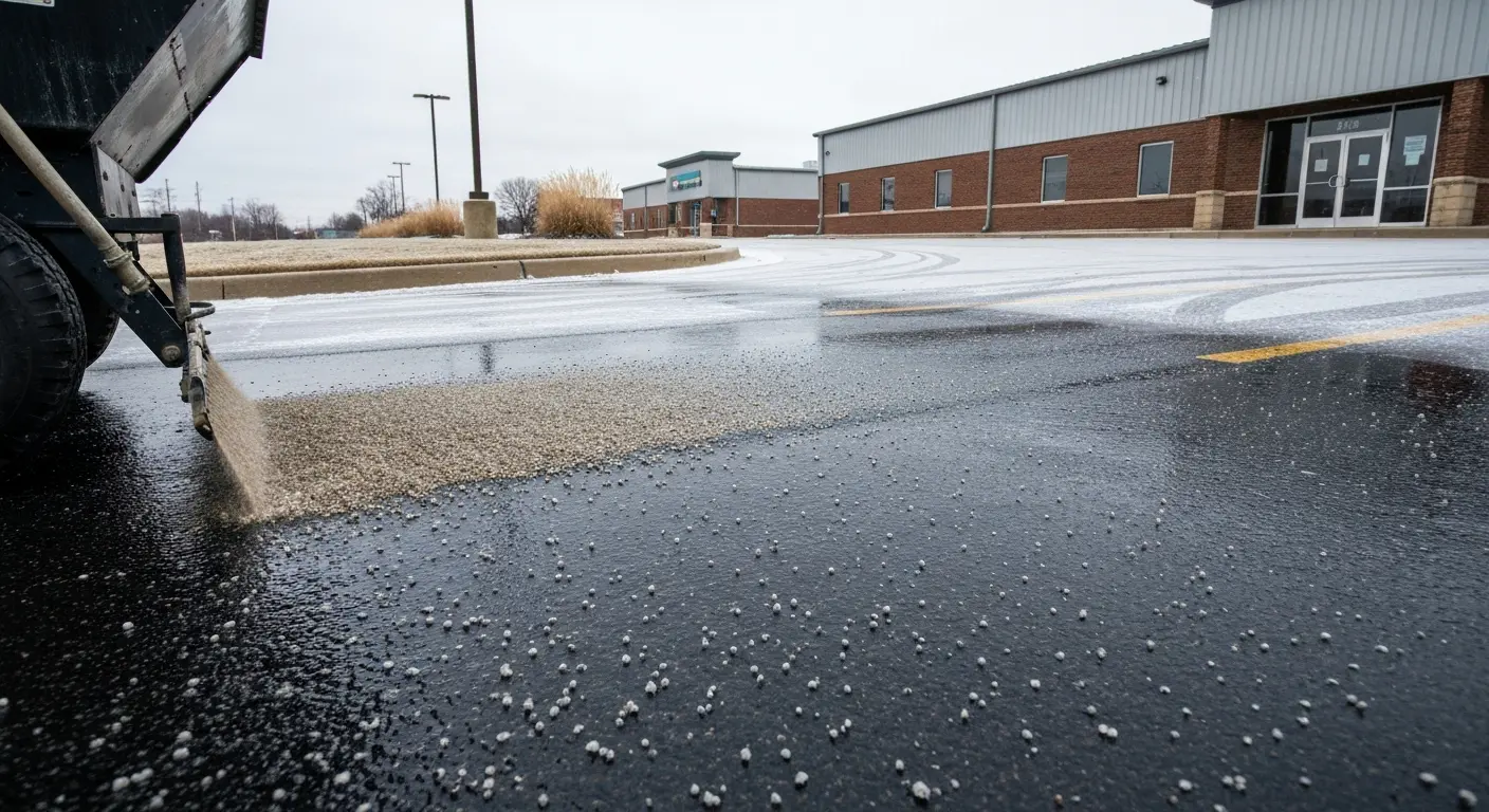 Ice control treatment application