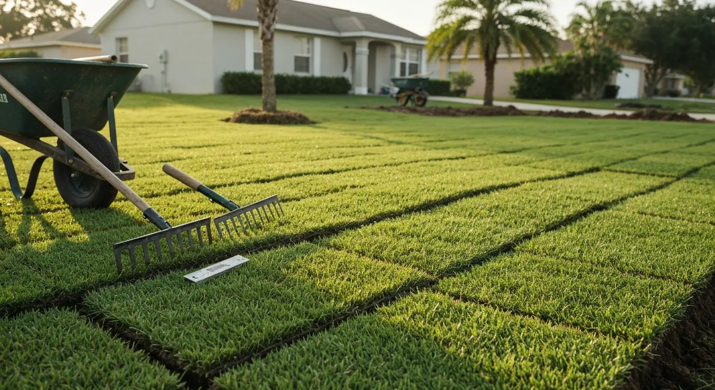 Sod installation project